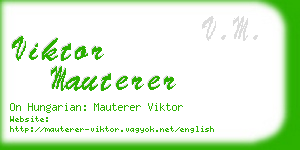 viktor mauterer business card